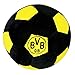 Produktbild Borussia Dortmund Plüschball Polyester mit gelben Sechsecken mit eingenähter Glocke Durchmesser 15cm