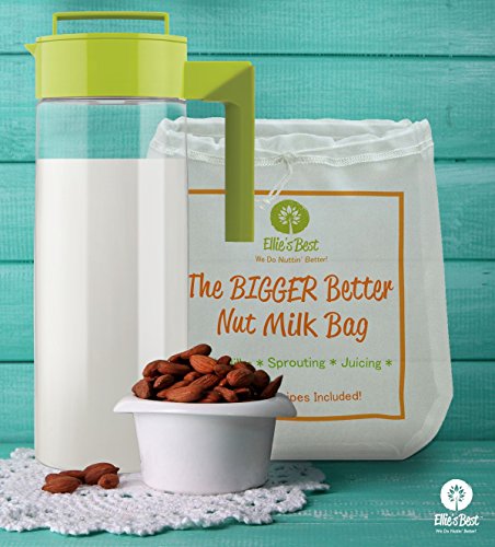 Ellie’s Best Nussmilch-Beutel In Profi-Qualität-Handelsüblich – Wiederverwendbarer Mandelmilch-Beutel Und Allzweckfilter – Feinmaschiges Nylon-Käsetuch Und Kaffeefilter Zur Kaltzubereitung - 7