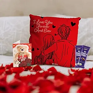 ARCHIES Valentine Love Gifts Pair Combo Pack of 3 | Ceramic Mug |2 Dairy Milk Chocolate|Greeting Card|Valentines Day|Romantic Gift for Girlfriend, Boyfriend,Wife, Husband|Anniversaries-VPIL214_GC_2DM