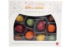 DIVAS SPIRITUAL Assorted Almond Marzipan Fruits Gift Box Made with Natural Colours and Concentrates Traditional Handmade Sweet Treat for Gifting and Sharing (1)