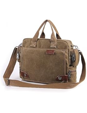 Herren Segeltuch Handtasche Vintage Canvas Tasche Messenger Bag Schultertasche Ideal für Büro Reise Outdoor