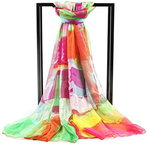 BienBien Chiffon Sarong Wrap Flower Print Scarves Wraps Pareo Beach Dress Summer Swimwear Bikini Cover Up Oversized