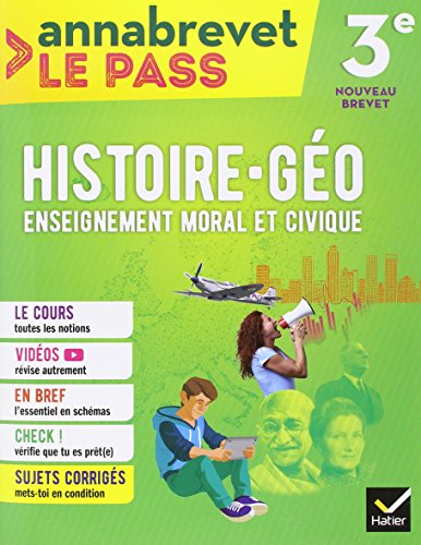 Télécharger Histoire-géographie EMC 3e brevet 2018 Francais PDF