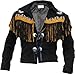 Produktbild Westernjacke Reiter Jacke Western-Lederjacke Indianer Tracht Schwarz, Größe:48