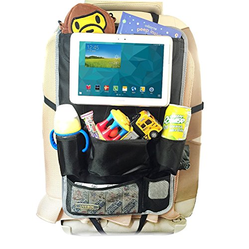 Rücksitzschutz für Auto，Plusinno(TM) Geräumiger Auto Rückenlehnenschutz,Rücksitz Organizer für Kinder,Reise-Utensilien und Spielzeug ( Classic Version)