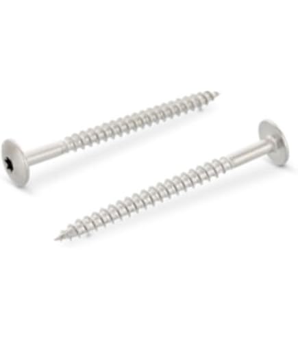 Viti Per Legno, 4,8 X 25, 25 Pezzi, In Acciaio Inox A2/V2A, Trespo A Testa Tonda In Legno Con Esagono Incassato, Antiruggine, Verniciate A Polvere, RAL 7037, Grigio Polvere