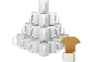 Ayn Al Madina White Sublimation Mugs 11 oz - Sublimation Cups Coated Cup Heat Press Printing Mugs with Free Smash Proof Box (12)