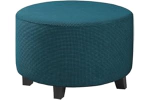 ACDLER Terciopelo Funda Otomana Elástica Funda De Puff Redondo Polvo Funda Reposapies Retirable Lavable Lavable Funda De Reposapiés Cubierta Taburete Ottoman Cover Para Sala ( Color : A13 , Size : 76-104CM )