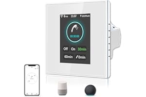 LANBON L8-HB LCD 20A Heater Timer Smart Switch Work with Homekit/Smart Life APP & Alexa/Google Home,24 Hour Immersion Heater Segment Timer Switch for Storage/Immersion Water Heater/Electric Boiler