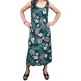 Mogul Interior Women's Floral Midi Chic Maxi Sun Long Dress Chest:40" Green, Black