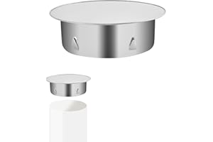 BEFUN Coperchio per foro per camino, copertura per canna fumaria, copertura per tubo in acciaio inox, 122 mm, copertura per canna fumaria, rivestimento da parete per tubi interni, diametro 125 mm