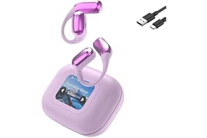 LUCKKY Vylaras Ai Translator Earbuds, Vylaras Earbuds, Ai Translation Wireless Bluetooth Earphones, Translation Earbuds Real Time, 144 Language High Accuracy Two Way Earbuds for Travel, Learning (Purple)