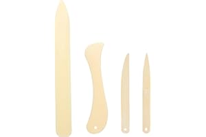 XIANSHI 4 Stück Falzbein,Falzbein Für Papier,Falzbrett Bone,Folder Schneide Bags,Binding Book Falz,Falzen Falzmaschine,Falzmaschinen Falzstift,Groove Kit Knochen,Schneidebrett Tool Umschläge,Werkzeug White