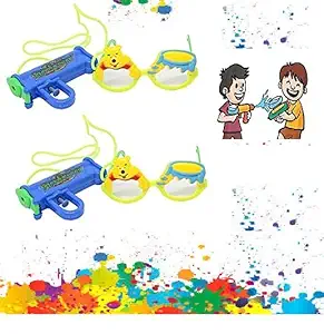 Prime Set of 2 Kids Play Holi Fun Goggles / Eyewear Water Gun Pichkari Pool Party Accessories for Kids (M5)