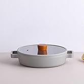 Neoflam FİKA CAM KAPAKLI AL&Uuml;MİNYUM SAHAN 22CM GRİ