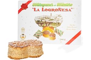 La Logroñesa Mazapán artesano de Montoro - Bolsa 1 kg - 28 unidades aprox - Producto Premium - Típico Dulce Navideño - Receta Artesanal - Auténtico Mazapán de Soto (1820GR, Mazapán de Montoro)