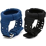 Eletespt Reemplazo Pulsera de Silicona de Repuesto Venda de Reloj de Inteligente Correa para Motorola Moto 360 1 Generación Banda (Black Blue 2)