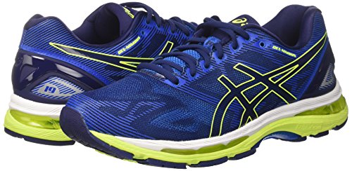 Asics Herren Gel-Nimbus 19 Laufschuhe für Das Training auf Der Straße, Indigoblue/Safetyyellow/Electricblue - 5