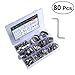 Produktbild OUNONA 60 Pcs Schlauchschelle Edelstahl Verstellbar 6–38 mm Reichweite Fuel Line Klemme mit Z Schlüssel