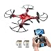 Produktbild RC QuadrocopterPotensic F183 WIFI FPV Drohne mit 2MP HD Kamera 2.4G 4CH 6-Achsen-Gyro mit 360 Grad Umstülpen Funktion-Rot