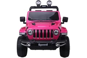 INDALCHESS Coche eléctrico para niños con batería 12V Todoterreno, Mando a Distancia, Super Car, 4x4, 4 Motores, Ruedas de Goma, Función Balancín (Rosa)