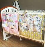 Kinderbett Hängeorganizer, Kinderzimmer hängende Aufbewahrung Windeln Organizer praktische Ordnungssysteme Süß Karikatur 50*60cm - 7