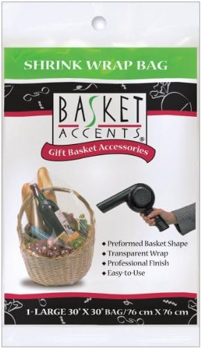 Photo Frog Basket Accents Shrink Wrap Bag Large 30"X30" 1/Pkg-Clear