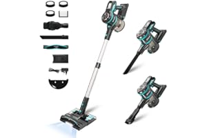 Diyuto Aspiradora Sin Cable, con Tanque de Agua,Aspiradora & Trapeadora 2 en 1,Fuerza de Succión Fuerte de 33Kpa/400w,40Min de Funcionamiento,Filtros de 6 Capas con 4HEPA,silencioso & ligero