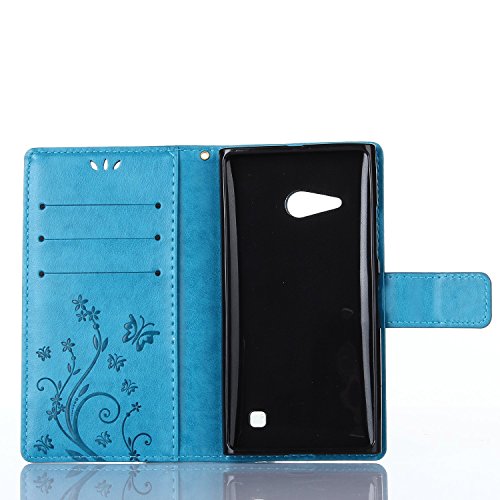 Beiuns Funda de PU piel para Nokia Lumia 730   Lumia 735 Carcasa - R149 azul hermoso