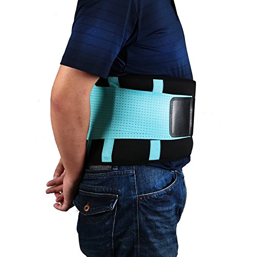 Back Brace- Rücken Aktivbandage Orthopädischer Rückenstützgürtel mit Stützfunktion Schmerzlinderung+ Unterstützung (M) Blau + Schwarz