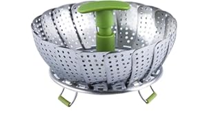 Royal Cuisine Steamer for Cooking Stainless Steel Retractable and Adjustable, Vegetable Steamer Baskets Fits Various Sizes of Instant pots, Saucepan, woks, Pressure Cooker