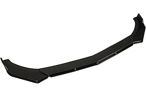 BAOK Diffuseur de Pare-chocs Avant, Kit de Corps de Lèvre de Pare-chocs Résistant à l'abrasion Universel pour Voitures (Style fibre de carbone)