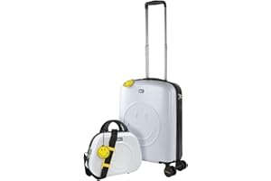 Smiley Originals - Maletas de Viaje de la Firma Smiley. Juego Maletas 4 Ruedas - Juego de Maletas de Viaje - Juego Maletas de Viaje Ligeras. Candado de combinacion, Blanco-Negro