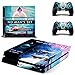 Produktbild Playstation 4 + 2 Controller Aufkleber Schutzfolie Set - No Man´s Sky (2) /PS4