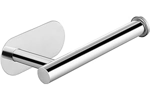 Eolax Porta Carta Igienica Autoadesivo, Barra Porta Carta Igienica da Bagno in Acciaio Inox SUS304, Nessuna Perforazione, Porta Carta Igienica a Muro (Cromato)