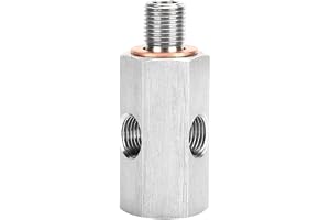 T-adapter oljefoderadapter, 1/8-tums NPT-oljetrycksensor Tee till M10 10x1.0 hane-adapter Turbo-matningsledningsmätare
