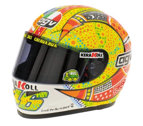 Preisvergleich Produktbild AGV Maßstab 1: 2 Helm Valentino Rossi MotoGP Philip Island 2007