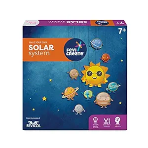 Pidilite Fevicreate Make Your Own Solar System | DIY Art and Craft Set for Kids for 7 Years and Above | DIY Activity Kit Contains Fevicol MR, Fevicryl 3D Outliners and More