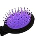 2 in 1 Mini Round Folding Hair Comb Massage Brush w/ Mirror Healthcare Scalp Massage Mirror Comb - Purple, As Described