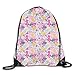 Produktbild show best Born Wild Girls Drawstring Gym Bag for Women and Men Polyester Gym Sack String Backpack for Sport Workout, School, Travel, Books 14.17 X 16.9 inch