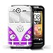Produktbild Stuff4 Hülle / Hülle für HTC Wildfire S/G13 / Lila Muster / VW Campingbus Kollektion