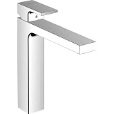 hansgrohe Vernis Shapre 71591000 Bathroom Basin Mixer Tap without Drain, Spout Height 190 mm, Water Saving (EcoSmart), Chrome