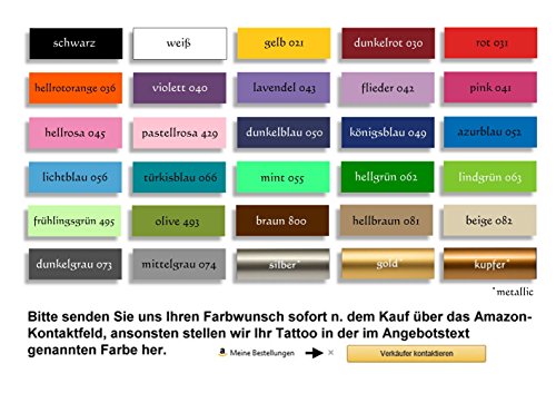 tjapalo® W-pkm77 Wandtattoo Hochzeit mit Namen für Paare Wandsticker mit zwei Namen und Datum (B130xH39(Weis oder Farbe nach Kauf senden)) - 4