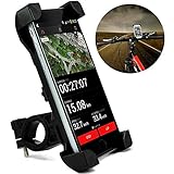 ✔ STUFENLOSE ANPASSUNG: 4 robuste, stufenlos anpassbare Halterklammern sorgen für einen optimalen Halt Ihres Smartphones in der Halterung und auf dem Fahrrad-Lenker. Nach dem Anziehen der Stellschrauben sitzt das Handy bombenfest in der Halterung - ganz ohne Risiko.