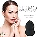 Eliimo Perfecting Finish Sponge - Make Up Blender - Flawless Complexion Foundation Applicator - Hypoallergenic Pro Beauty Blending Sponge - Black