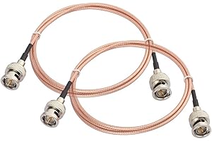 Superbat Kabel SDI 3G HD 1 m cienki kabel SDI RG179 Patch BNC męski na męski 75 omów do analizatora oscyloskopu kamer HD-SDI kamera audio wideo (2 sztuki)