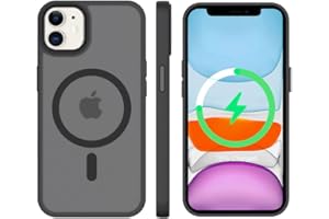 tigratigro Etui do iPhone 11, Cala Kompatybilny z MagSafe, etui zapobiegające Upadkowi, Półprzezroczyste, Matowe etui na tył, Odporna na Wstrząsy Obudowa (Grafit Czarny)