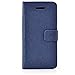 Produktbild Saxonia. Flip Case Tasche für Apple iPhone 5C Jeans Style Wallet Schutzhülle Schale Blau