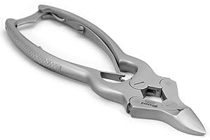 Alicate Cortauñas Blizzard - 15 cm, Triple Articulación Curvo, Resorte Doble, Acero Inoxidable Forjado Alemán - Pedicura Podología Profesional - Dispositivo Médicos, Marcado CE