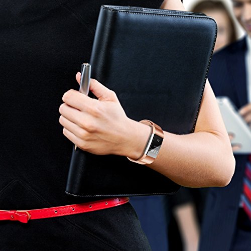 Bepack für Fitbit Charge 2 Unisex Armband,Edelstahl Einstellbares Stahlarmband Fitness Watch Strap Band für Fitbit Charge 2 - 4